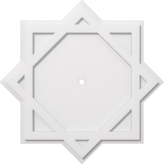 1 in. P X 15-1/2 in. C X 28 in. OD X 1 in. ID Axel Architectural Grade PVC Contemporary Ceiling Medallion