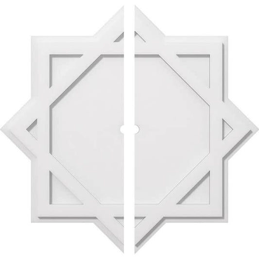 1 in. P X 15-1/2 in. C X 28 in. OD X 1 in. ID Axel Architectural Grade PVC Contemporary Ceiling Medallion, Two Piece